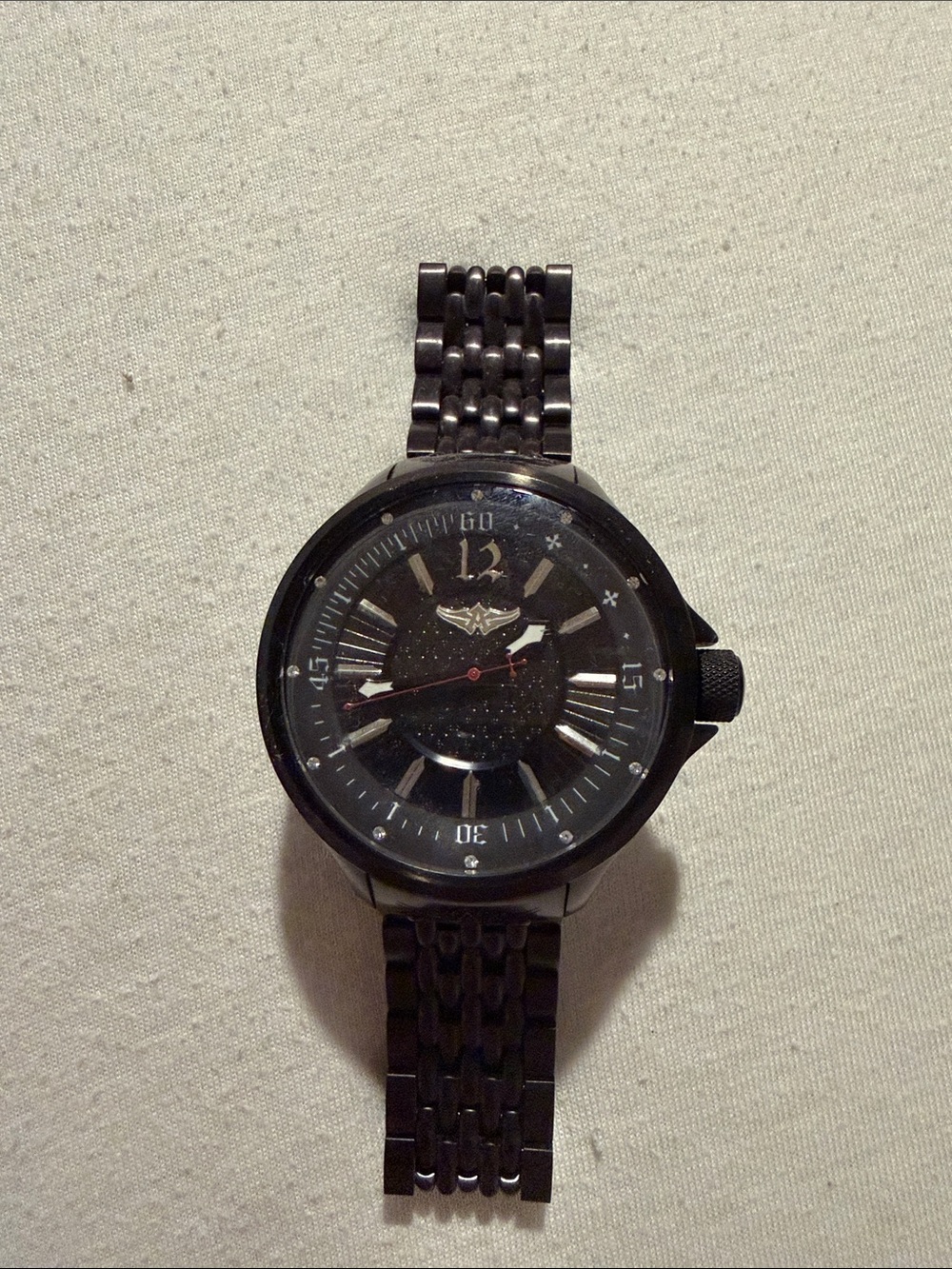Affliction Men's Black Metal Bracelet Watch